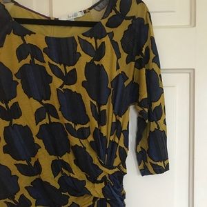 Boden Dresses - Boden 12R Mustard and Blue Cocktail Dress Chic Boden Dresses - Boden 12R Mustard and Blue Cocktail Dress Chic